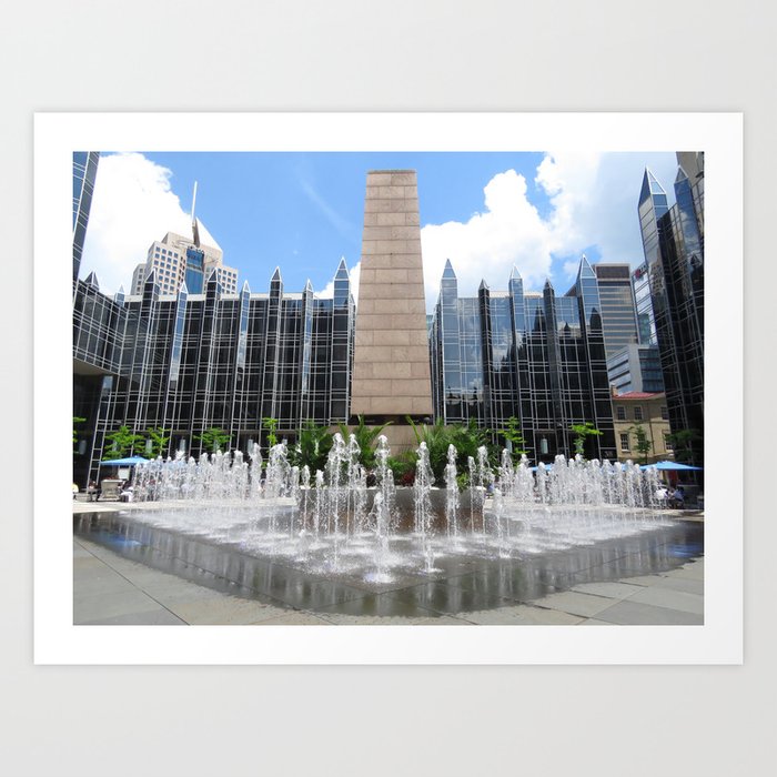 Concrete, Glass, and Water: PPG Plaza in Pittsburgh 21 Art Print