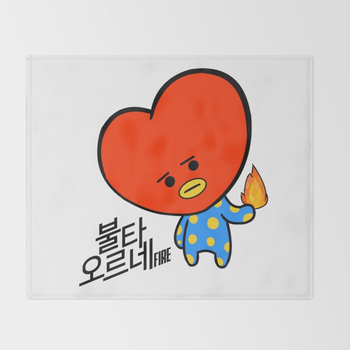 BT21 - TATA Throw Blanket by alienitynera | Society6