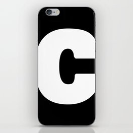 C (White & Black Letter) iPhone Skin