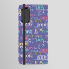 Enjoy The Color - Colorful modern abstract typography pattern on Veri Peri trendy color  Android Wallet Case