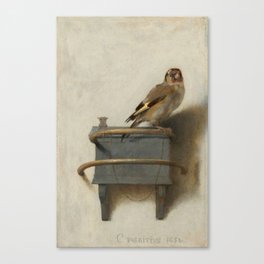 Carel Fabritius The Goldfinch Canvas Print