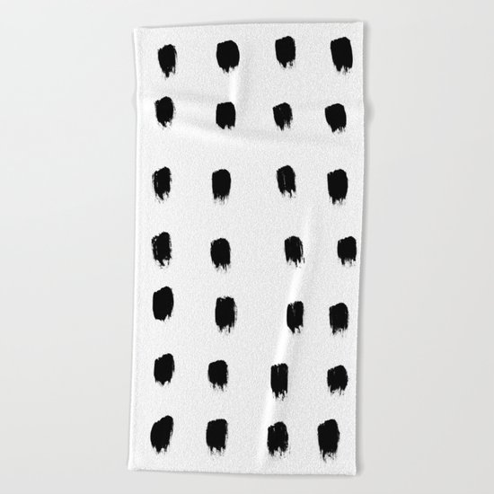 Jacques Pattern - Pure White Beach Towel