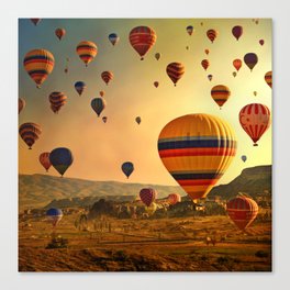 Hot Air Balloons at Sunrise in Cappadocia Canvas Print