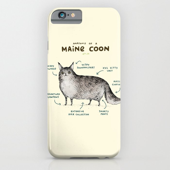anatomy of a maine coon iphone case