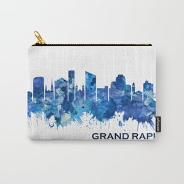 Grand Rapids Michigan Skyline Blue Carry-All Pouch