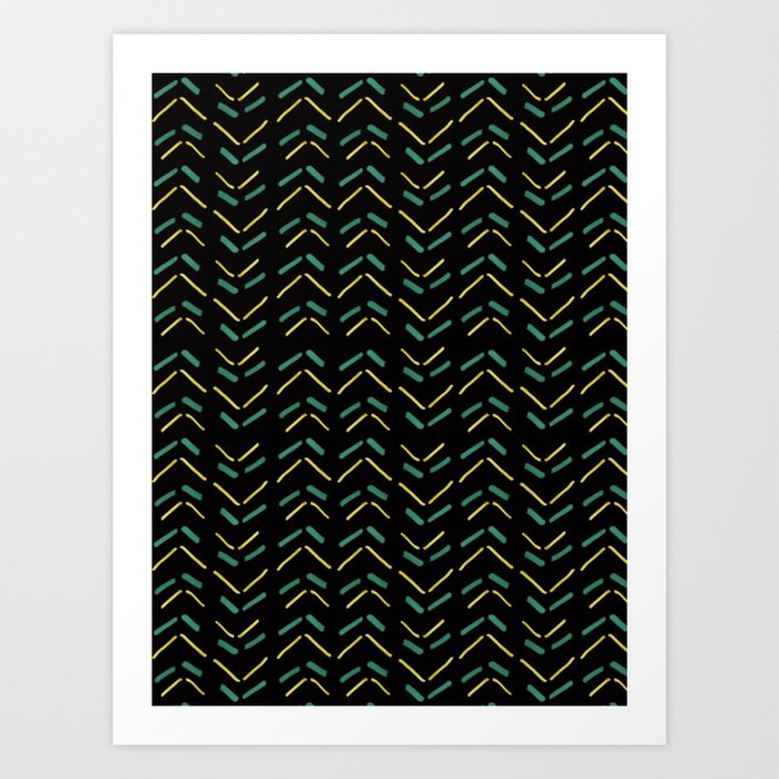 Welcome to the Jungle Abstract Chevron Large Arrow Art Pattern Art Print
