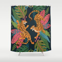 Jungle Cats - Roaring Tigers Shower Curtain