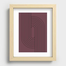 Oval Lines Abstract XXV Recessed Framed Print