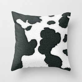 cowhide print (digital art) (viii 2021) Throw Pillow