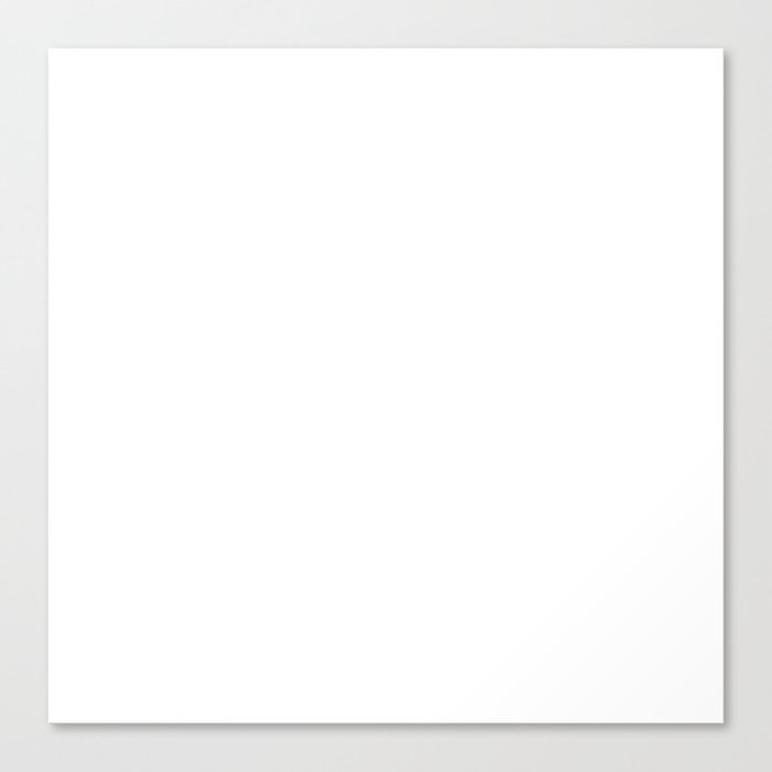 Plain White Simple Solid Color All Over Print Canvas Print