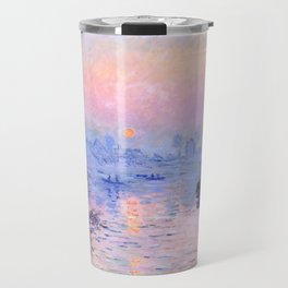 Claude Monet "Sunset on the Seine at Lavacourt. Winter Effect" Travel Mug