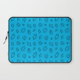 Turquoise and Black Gems Pattern Laptop Sleeve