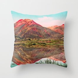 Red Mountain - Rocky Mountains - Colorado 1901 Throw Pillow