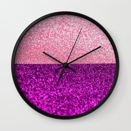 Glitter pink Wall Clock