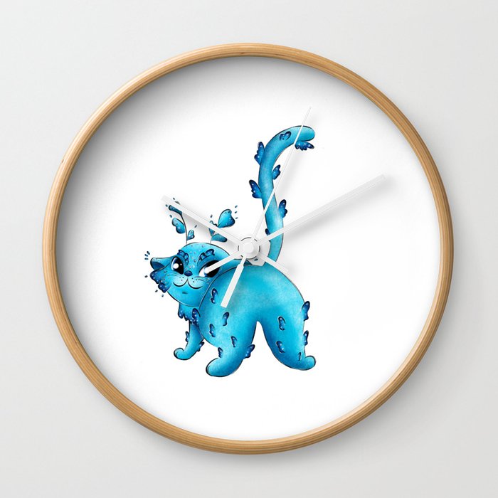 Fantastic butterfly-kitten digital illustration for our style	 Wall Clock