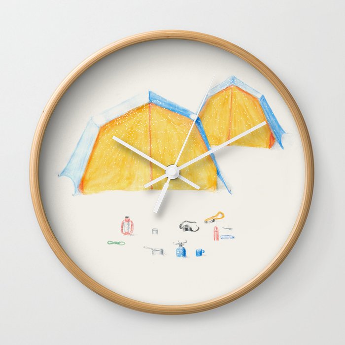 Le Camping Wall Clock