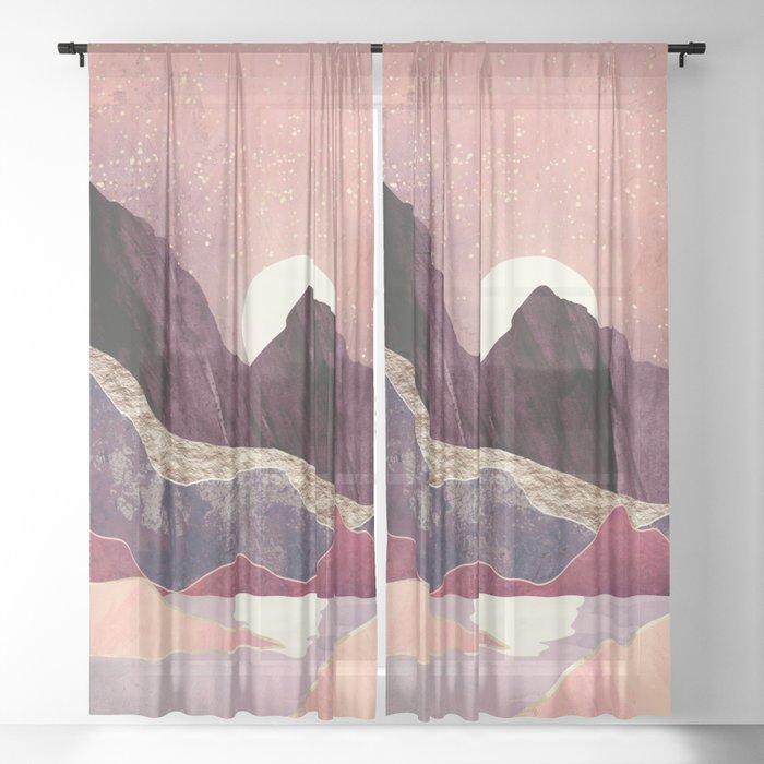 Blush Vista Sheer Curtain