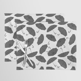 Dark Grey Umbrella pattern Placemat