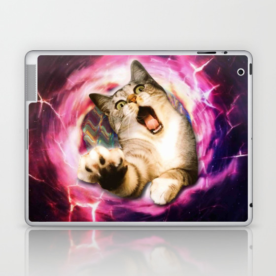 Galaxy Cat Hole Laptop Ipad Skin By Pahagh Society6