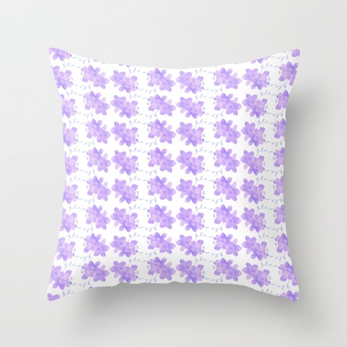 Freesia Pattern Throw Pillow