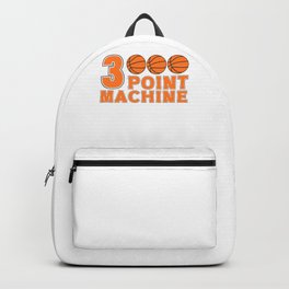 Basketball Game Player Fan Three 3 Point Mashine Backpack