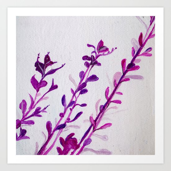 Pink Stems Art Print