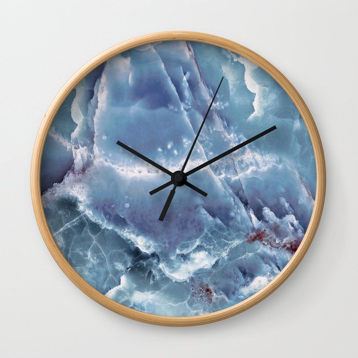 Blue Onyx Marble Wall Clock