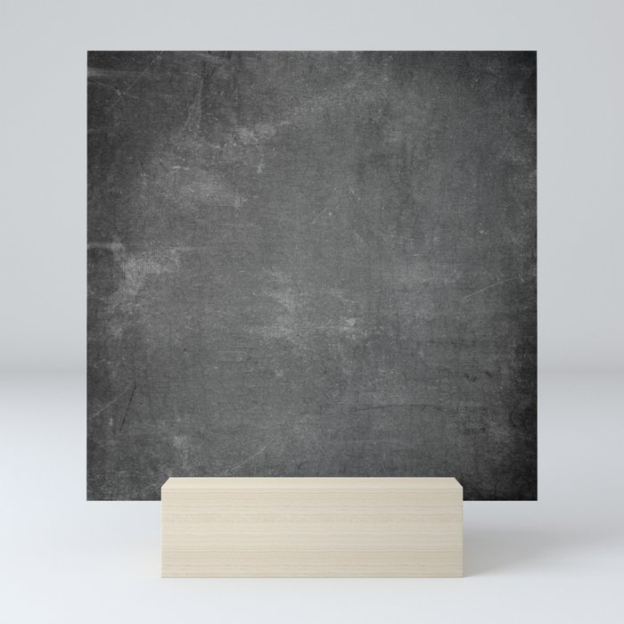 Gray and White School Chalk Board Mini Art Print