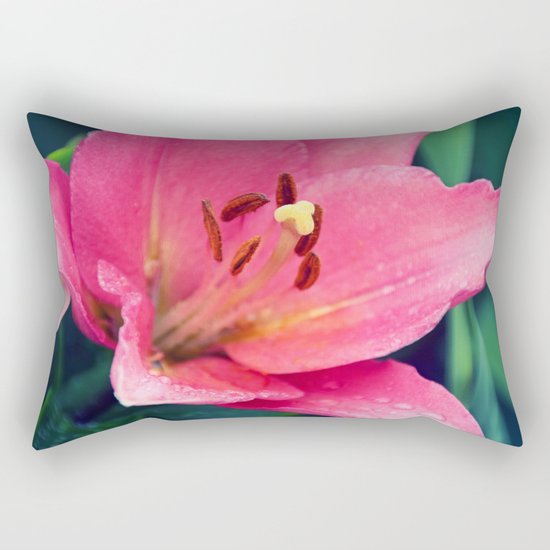 Pink Lily Rectangular Pillow