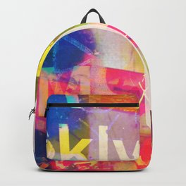 Bedford and West 4th Backpack | Portrait, Color, Red, Newyork, Yellow, Subway, Bedstuy, Photo, Graffit, Stickers 