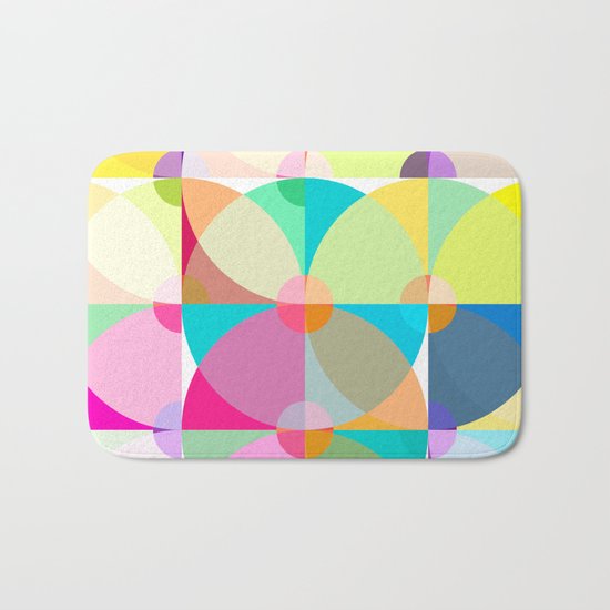 pastel circles Bath Mat