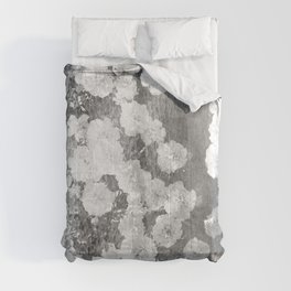 black and white floral vintage photo effect Comforter