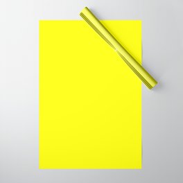 Bright Fluorescent Yellow Neon Wrapping Paper