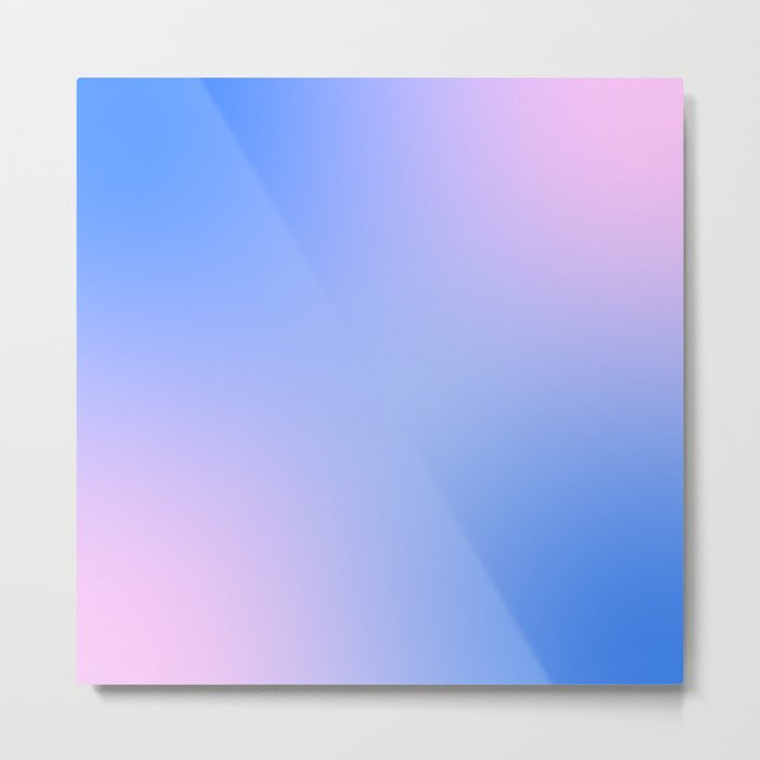Minimal pastel blue - purple pink gradient Metal Print