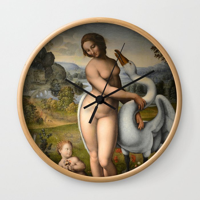Leonardo da Vinci - Leda and the Swan Wall Clock