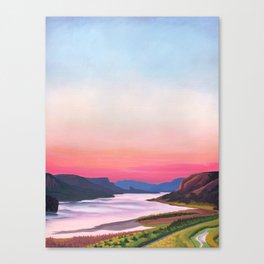 Evening on the River Canvas Print