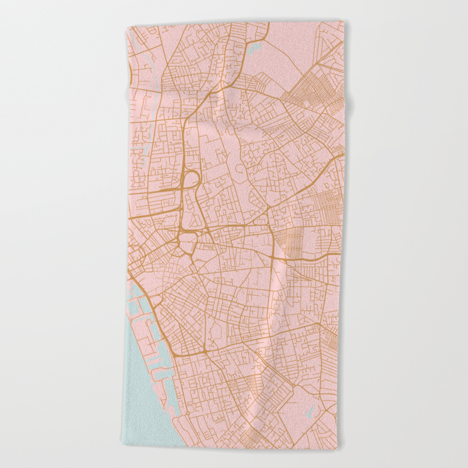 Liverpool Map Uk Beach Towel By Annago Society6