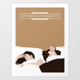 Éric Rohmer's 'My Night at Maud's' Art Print | Movies & TV, Vector, Illustration 