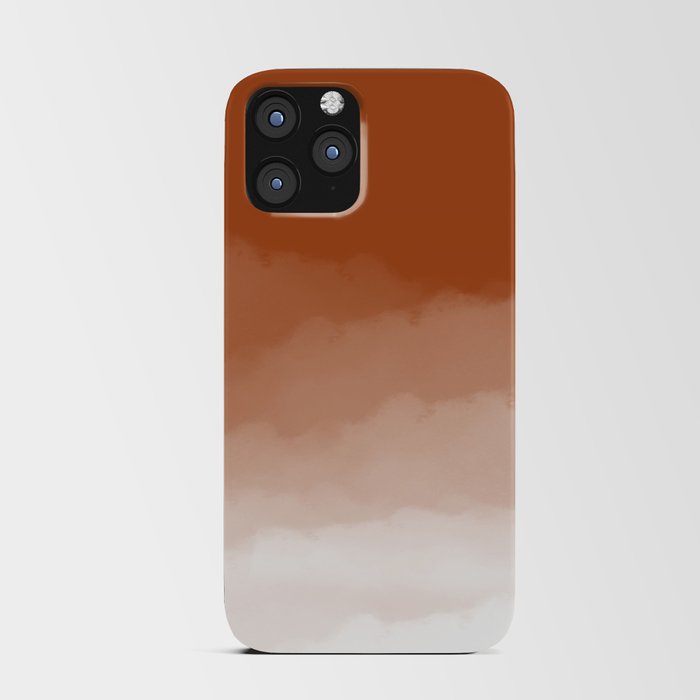 Burnt Orange Watercolor Ombre (burnt orange/white) iPhone Card Case