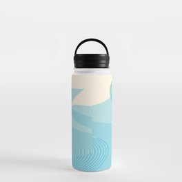 Abstraction_NEW_BLUE_OCEAN_SURF_WAVE_JOY_POP_ART_0717A Water Bottle