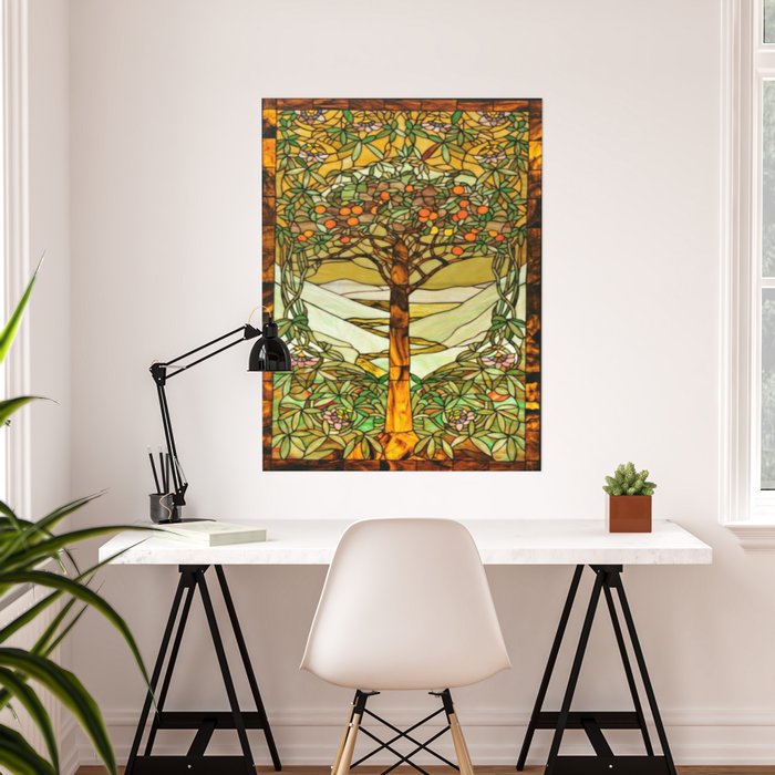 Tree Of Life By Window Louis Comfort Tiffany | Poster