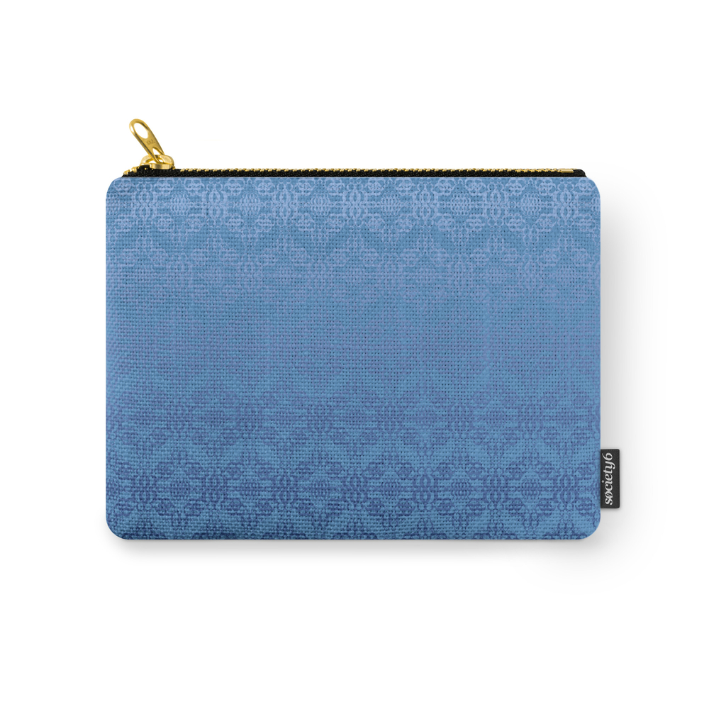 Blue Weaves Pattern Carry-All Pouch by diadia