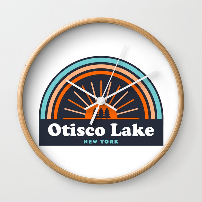 Otisco Lake New York Rainbow Wall Clock