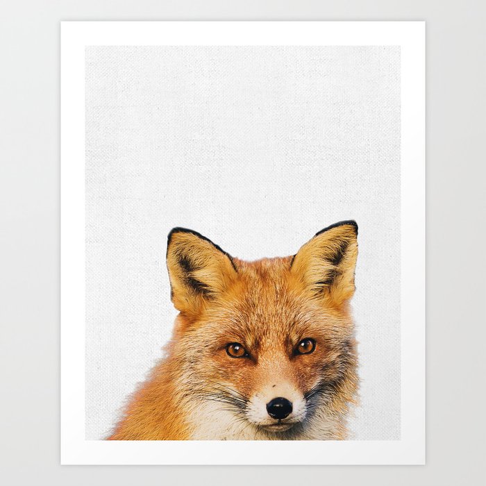 Fox Wall Art Print Woodland Nursery Printable Digital Download