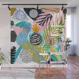 abstract palm leaves Wall Mural