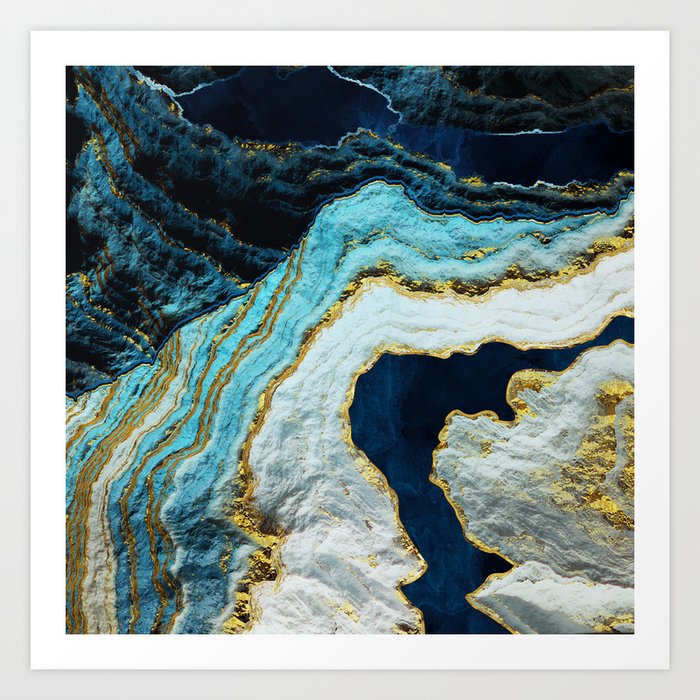 Aerial Ocean Abstract Art Print