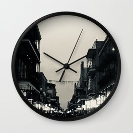 Black & White Bourbon Street Wall Clock
