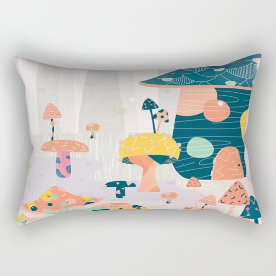 Mushroom Euphoria Rectangular Pillow