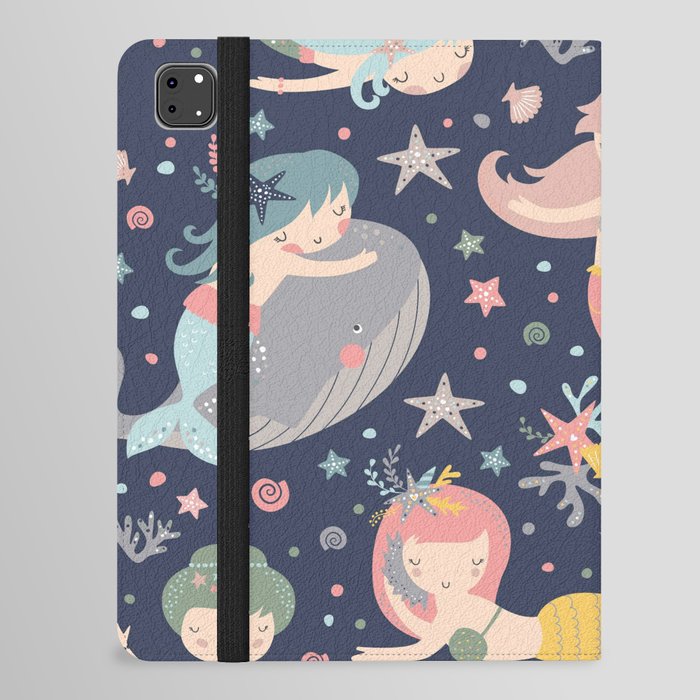 Under The Sea Mermaids, Whale & Starfish iPad Folio Case