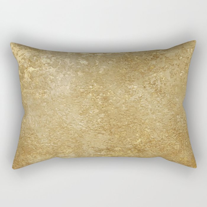 Gold Rush, Golden Shimmer Texture, Exotic Metallic Shine Graphic Design Rectangular Pillow